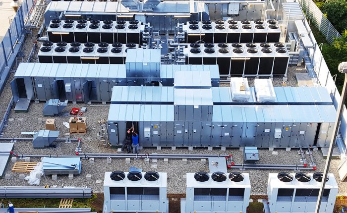 Picture of a roof with cooling equipment