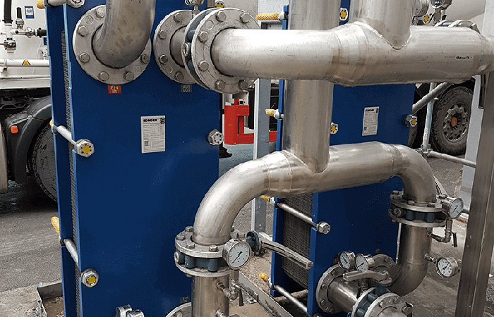 picture of heat exchangers and piping