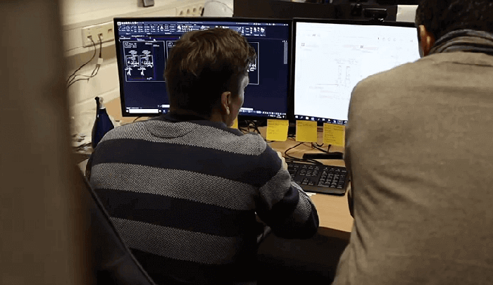 picture of handsome men making a study